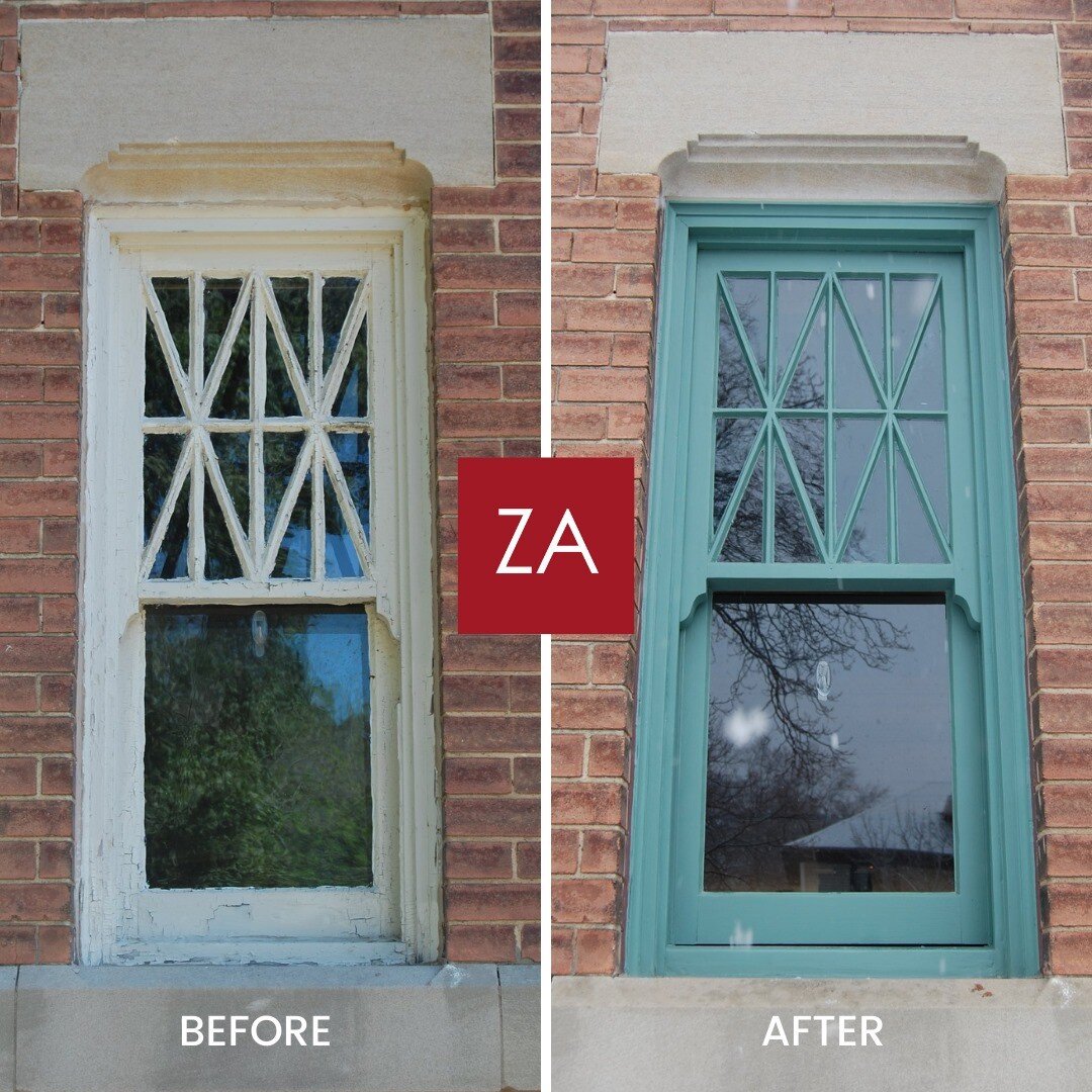 We are lucky to have provided a color consultation for the Jasper Newton Foundation window restoration project. You won't have to pinch us because we used green! What do you think of this transformation?