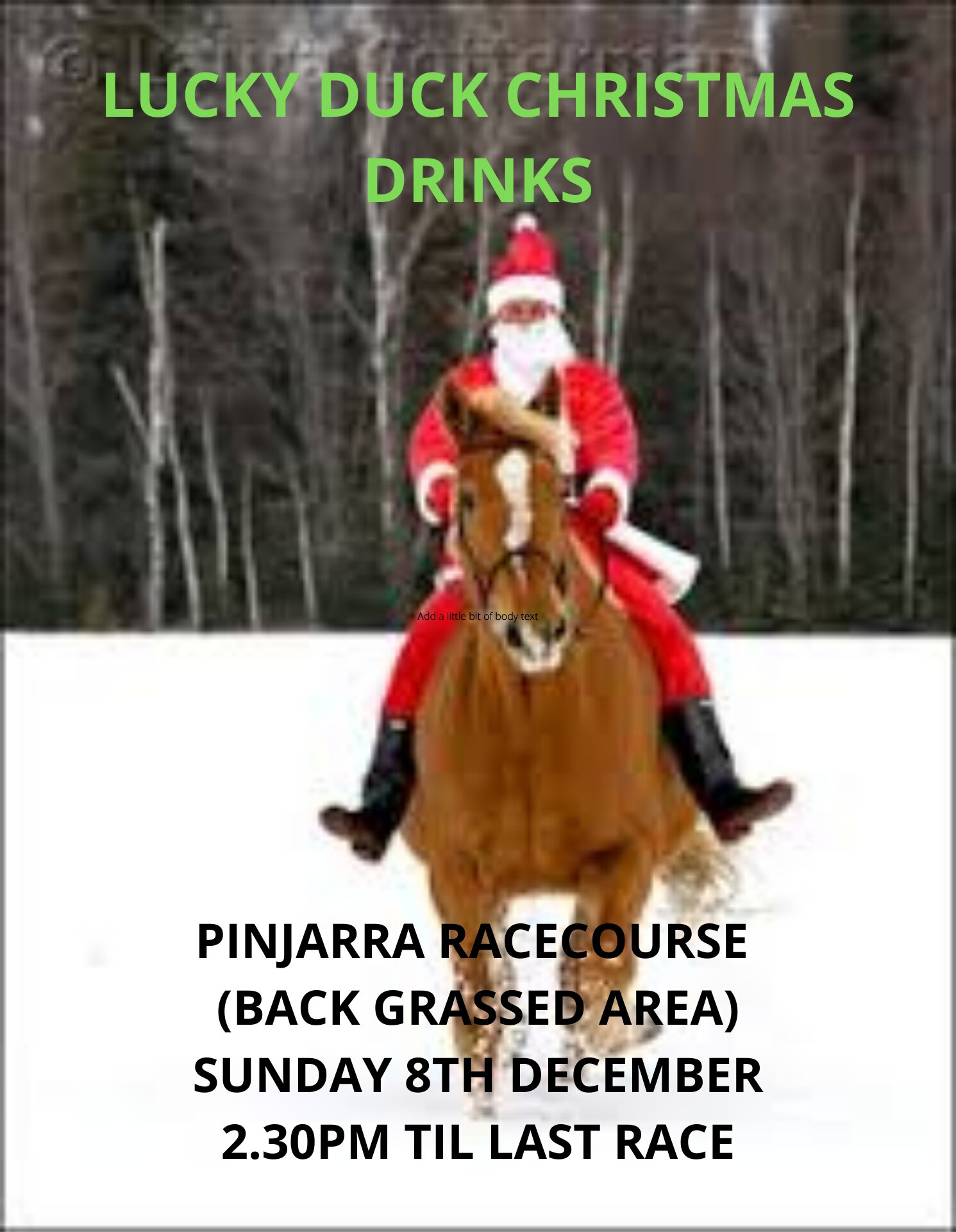 Santa’s riding STARTHEFRIAR Sunday at Pinjarra