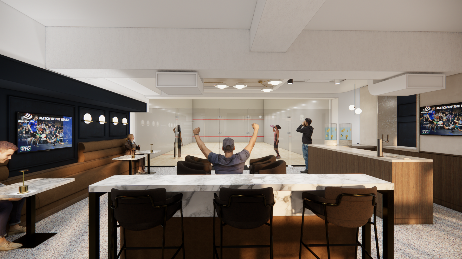 UNIVERSITY CLUB SQUASH LOUNGE