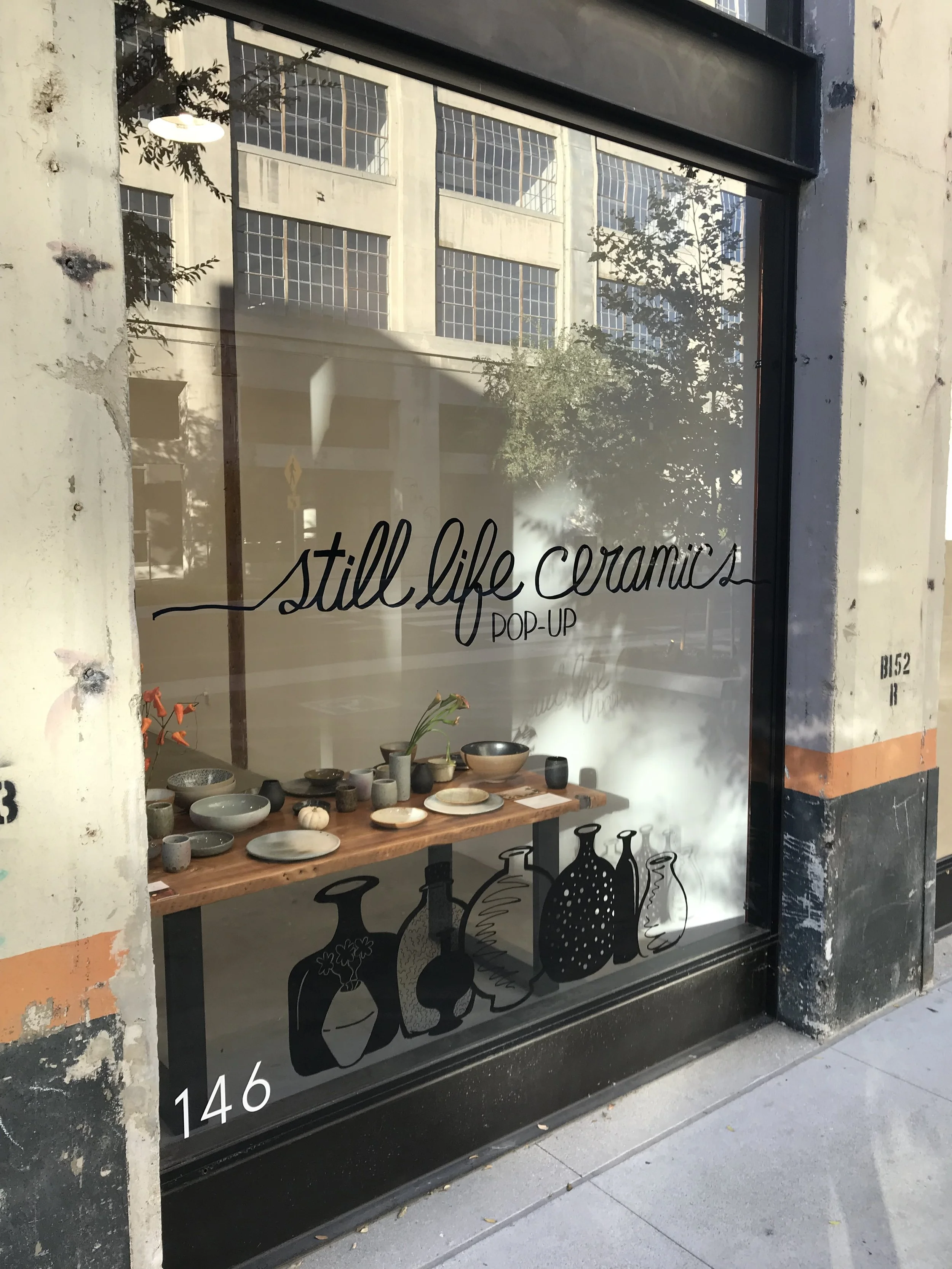 hand-lettering signage for Still Life Ceramics pop up shop!