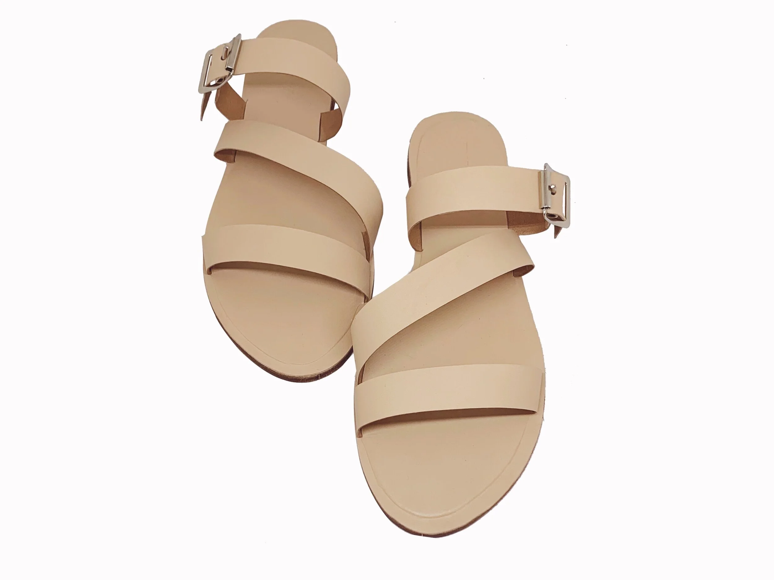 McGill Buckled Women's Leather Slides — D'Arçé Sandals