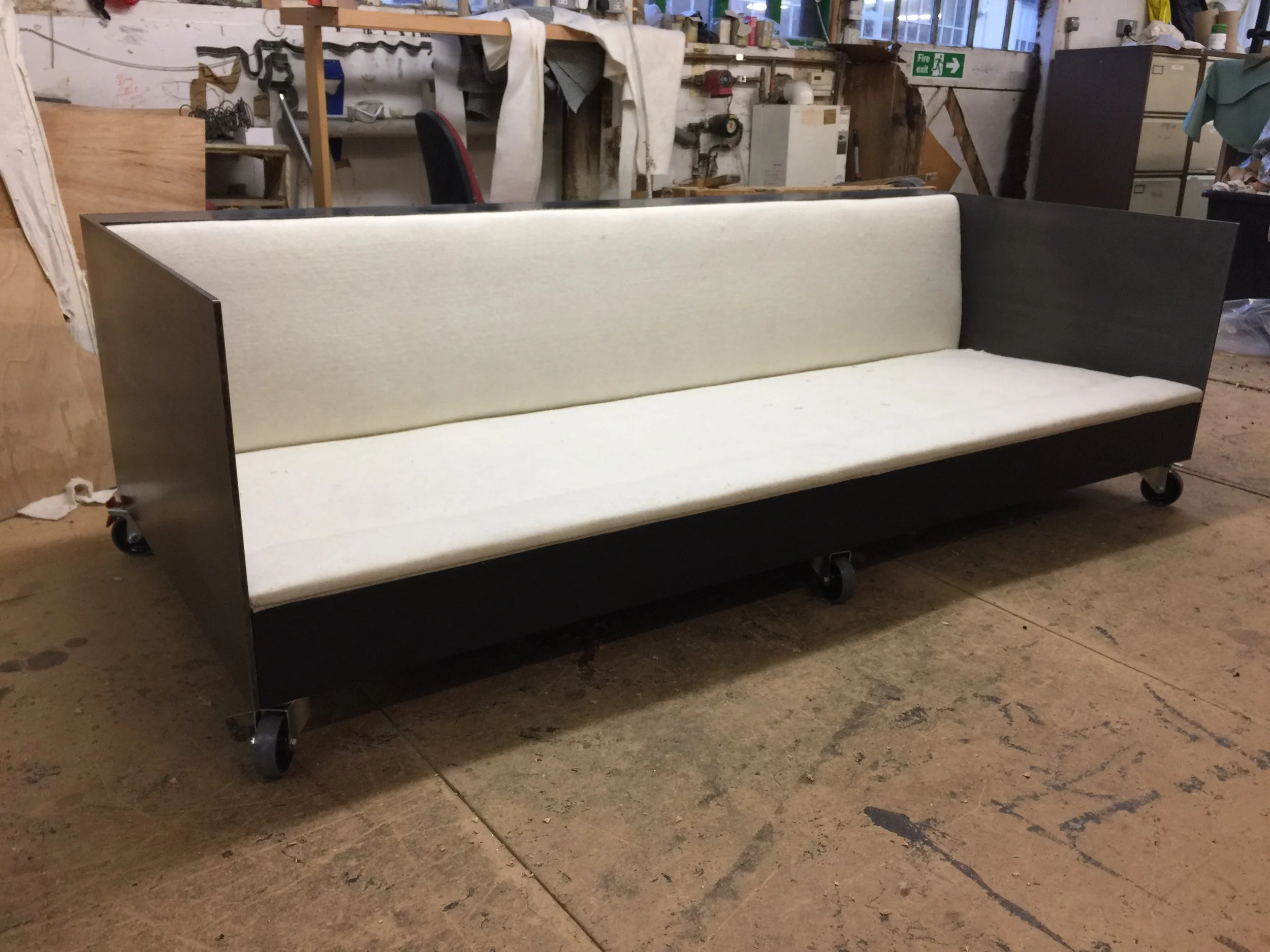 Frame and steel casing fit together