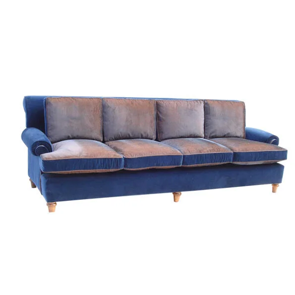 Blue &amp; Silver Sofa