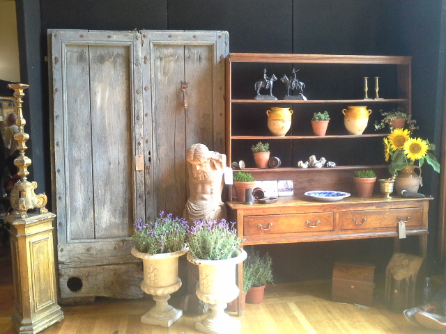 Practical and usable, but with an element of fun... a section of our stand at this years' Cotswolds Antiques and Decorative Fair at Westonbirt. 