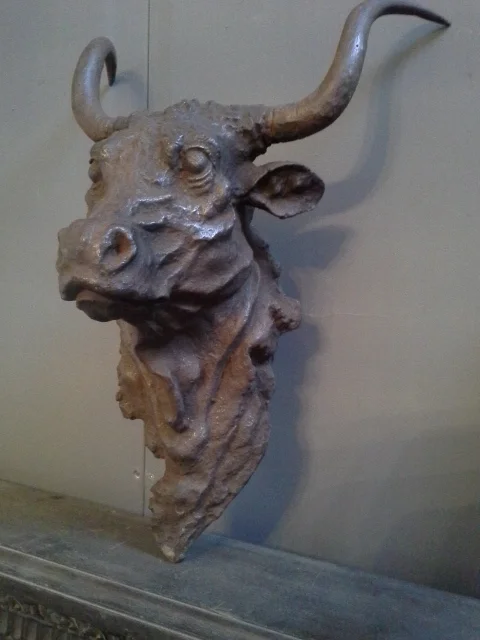 Very fine cast iron bulls head form a butchers shop in the Camargue SOLD