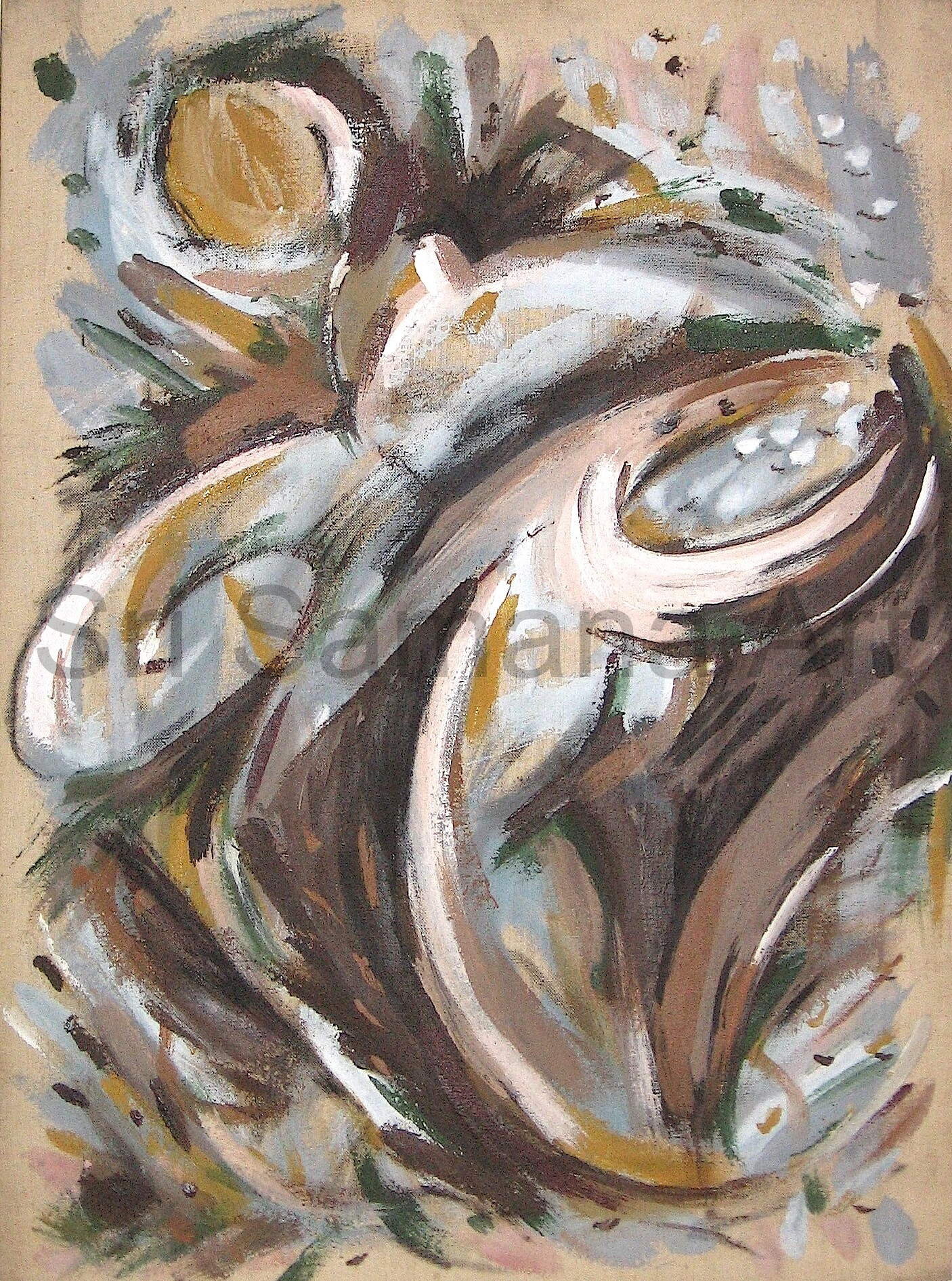 ‘The Sower’ - oil and acrylic on unprimed canvas                                                                        click on image to enlarge