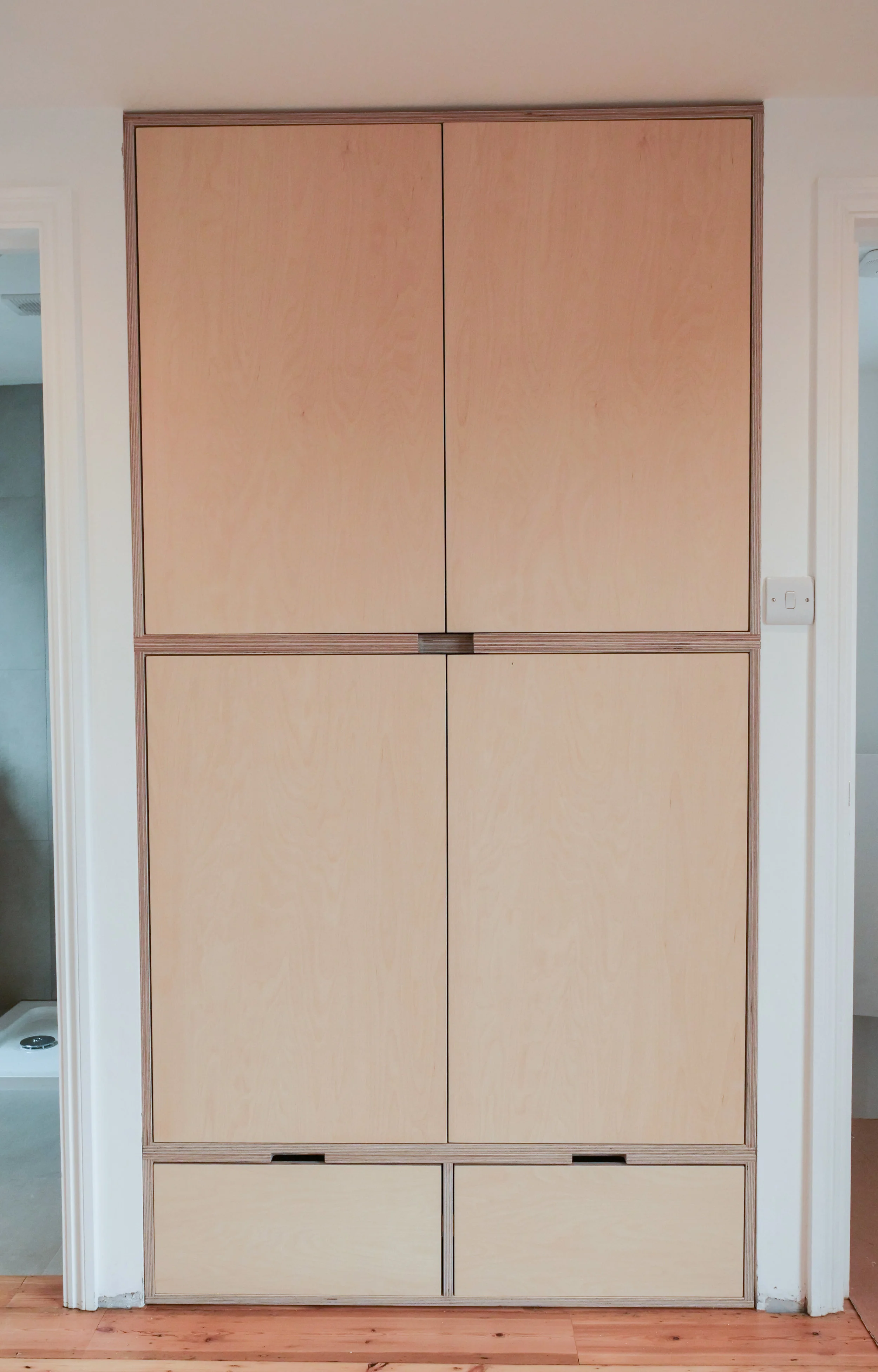 Birch ply bespoke wardrobe