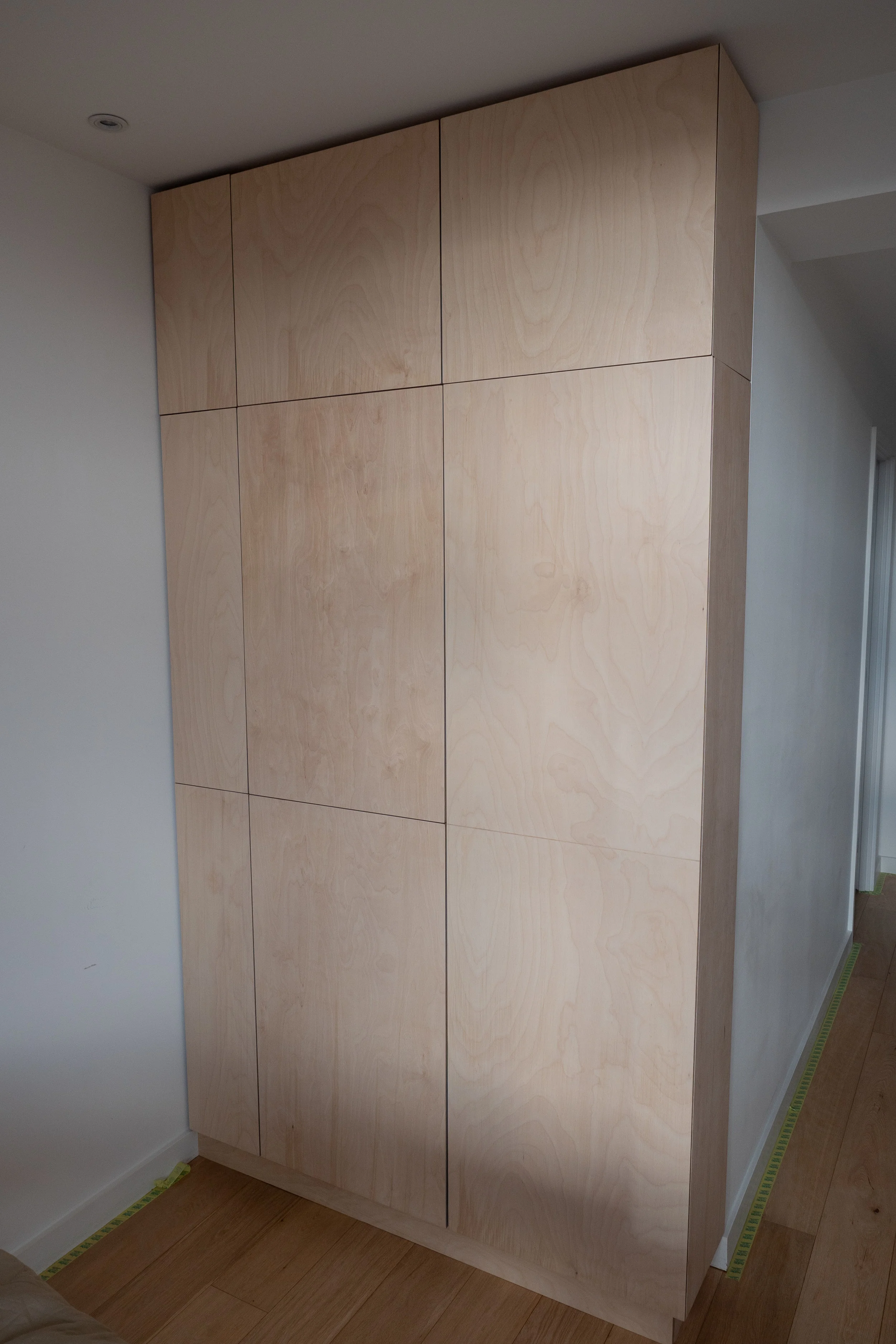 Birch ply hall cupboard unit