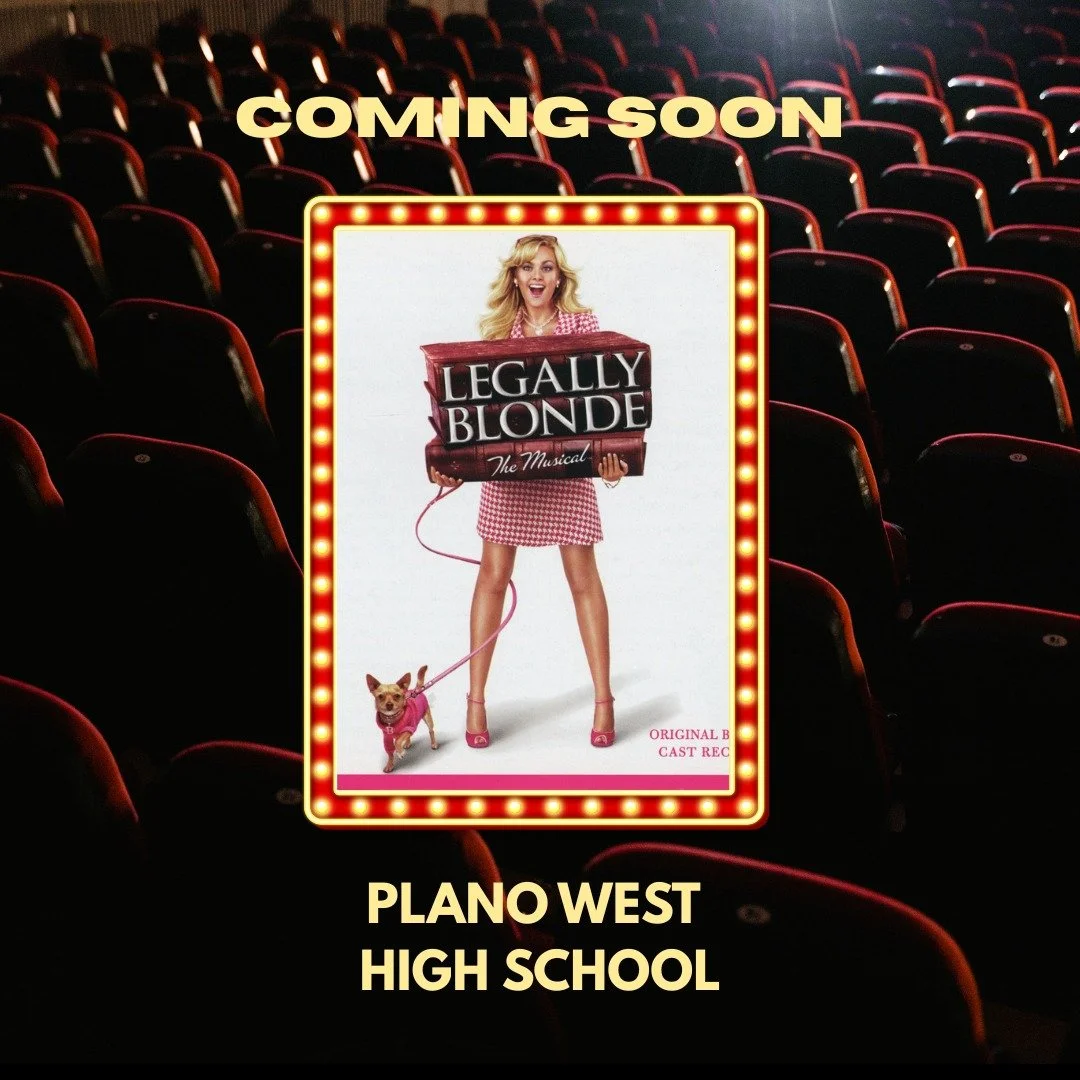We're back at Plano West High School tomorrow for their production of "Legally Blonde"! 💼 We LOVED their production of "SIX" in September so we KNOW this one is going to be good! 😄