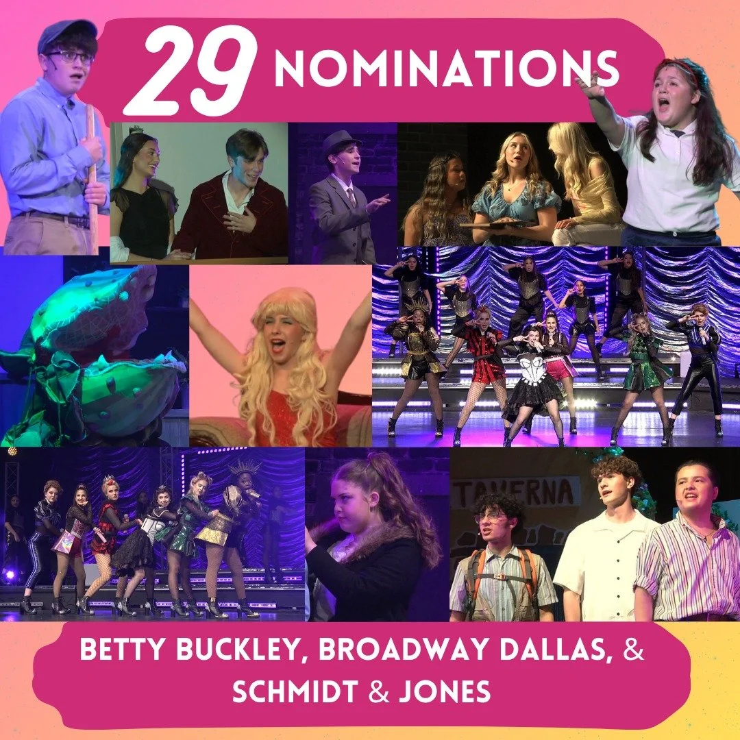 Award Season is approaching quickly in the Dallas area and we are SO proud of our clients!🏆 29 incredible nominations!!!🏅 We can't wait to cheer you on and see everyone shine!! 🎉🤩