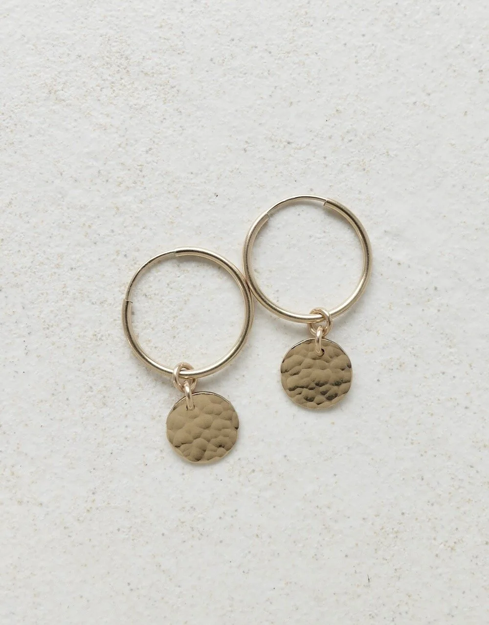 Gold Full Moon Hoops