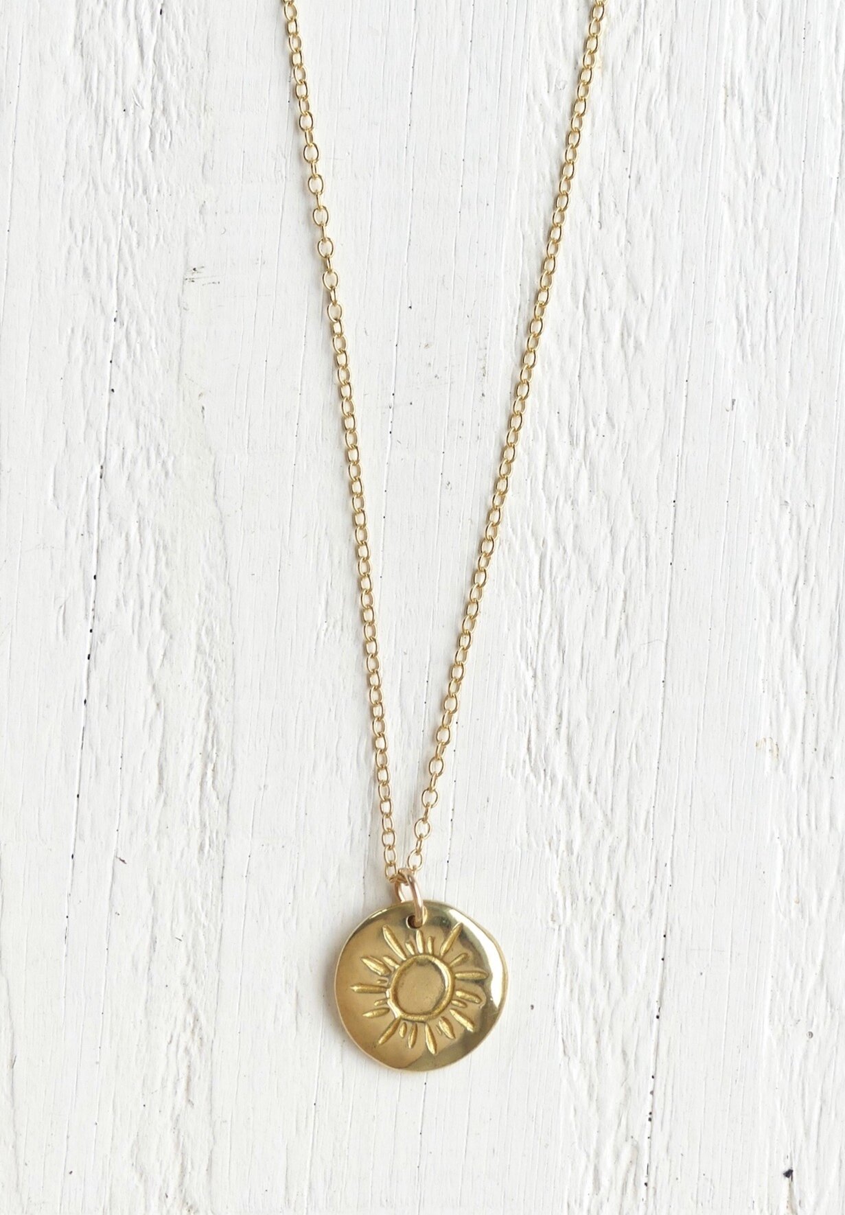 Gold Sun Swirl Pendant Necklace - FantaSea Jewelry