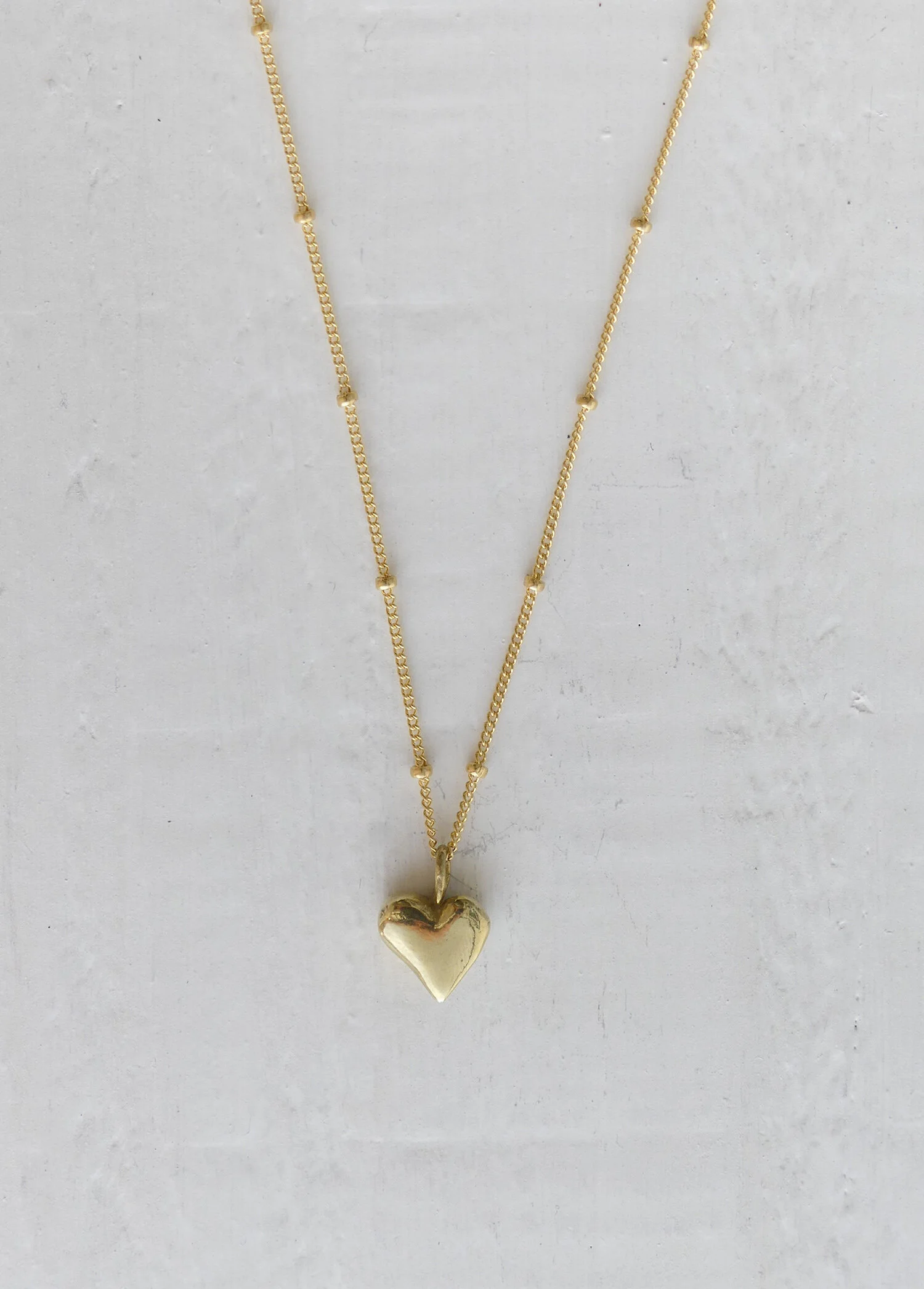 Gold Heart Necklace — Two In The Sun