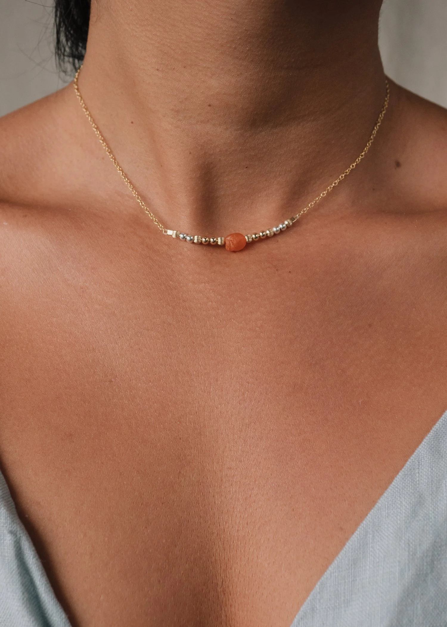 Sunset Beaded Necklace