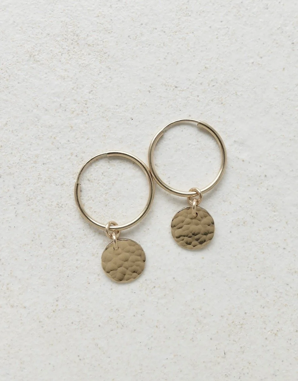 Gold Full Moon Hoops $89