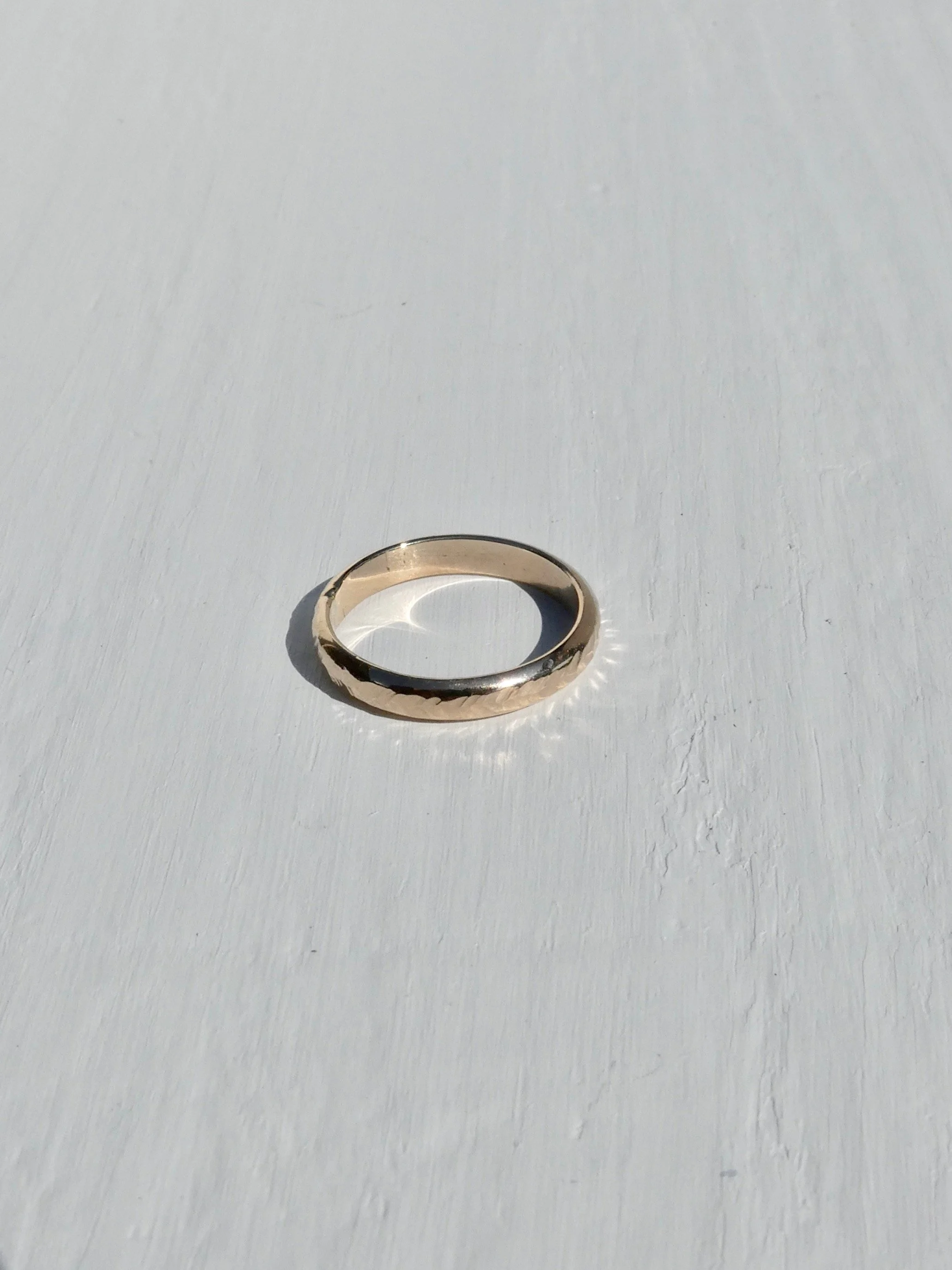 Gold Fill Herringbone Ring