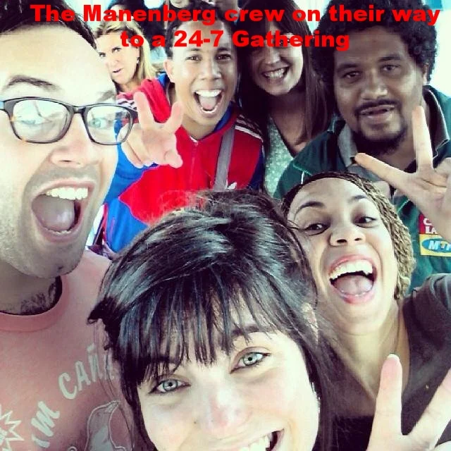 The Mannenberg crew from South Africa on their way to a 24-7 Gathering.