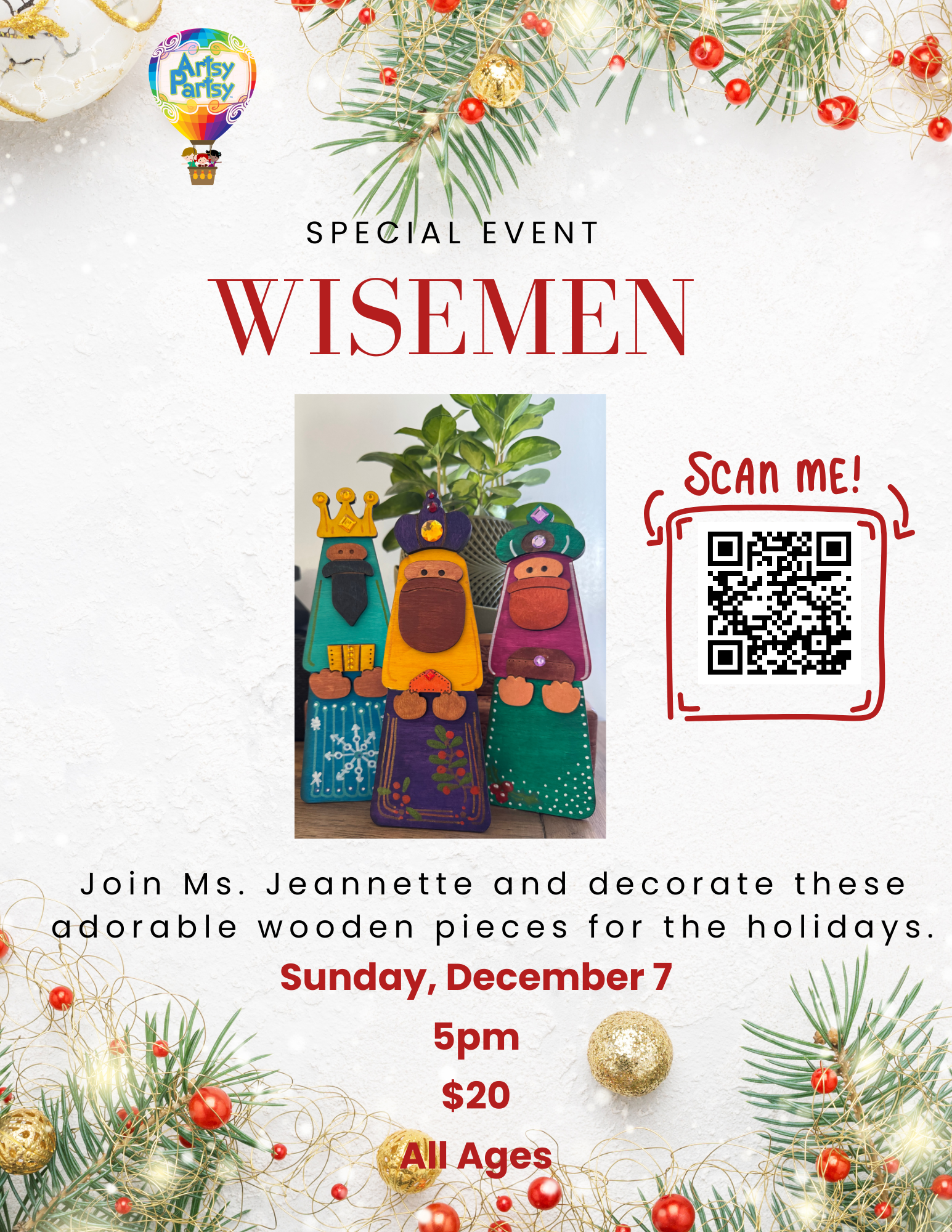 Red Minimal Modern Christmas Party Invitation Flyer.png