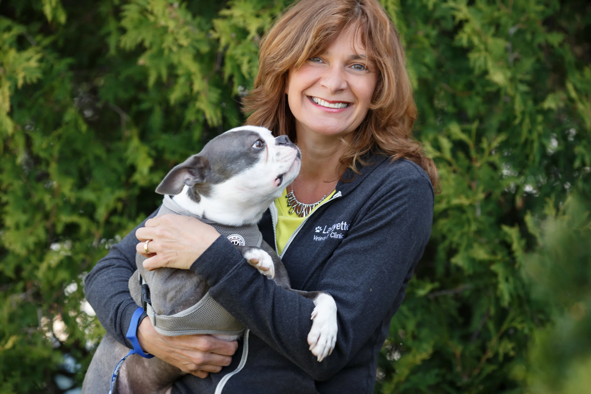 Dr. Renata Rehder graduated as a veterinarian from the Universidade de Sao Paulo (Brazil) in 1986. She received her Masters Degree from Cornell University in 1990. Dr. Rehder lives with her husband, Dr. MacMackin, three wonderful kids, their two dogs: Jamii, and Kobe and their cat: Alex. Dr. Rehder’s favorite part of her job is pediatrics and educating her clients. She also enjoys internal medicine. When not working, she enjoys spending time with her kids, going to their activities, camping with her family and dogs, reading, traveling, boxing and eating nutella. Dr. Rehder grew up in the third largest city in the world (Sao Paulo, Brazil), but feels that she found her home and balance in life here in LaFayette.