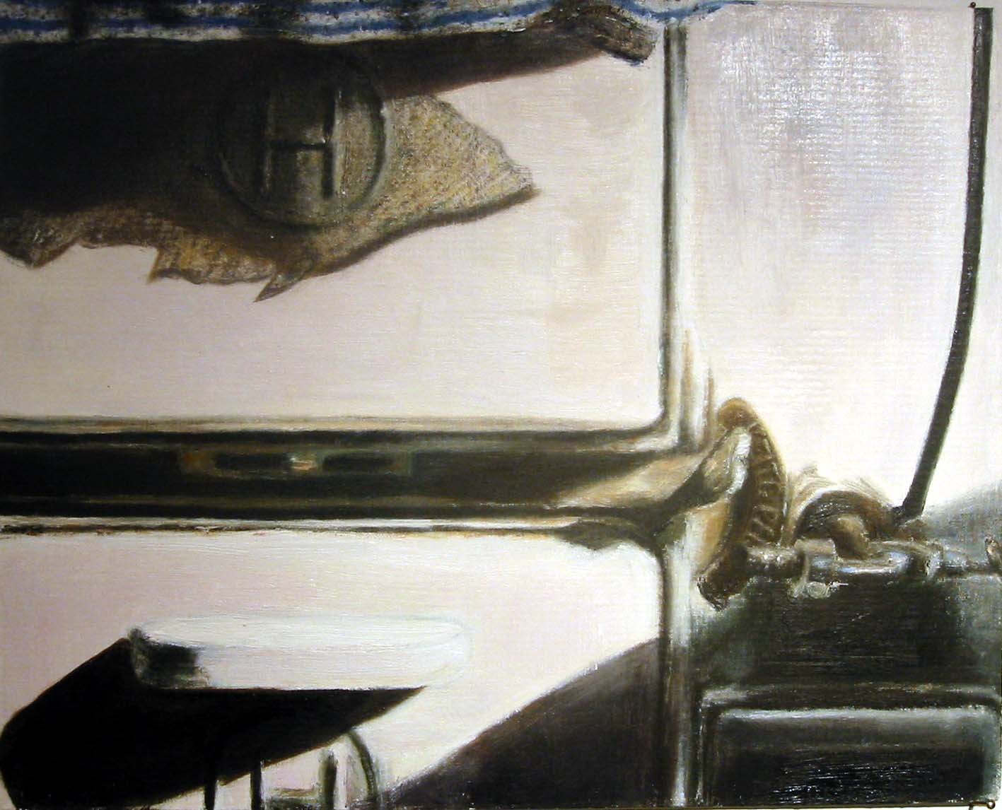   Interior with stove  Oil on board 27x35 cm 2003 