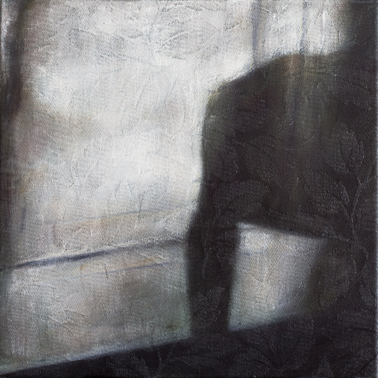   Interior from home IV  Oil on curtain 24x24 cm 2009 