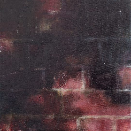   Exterior with brickwall  Oil on canvas 30x30 cm 2011 