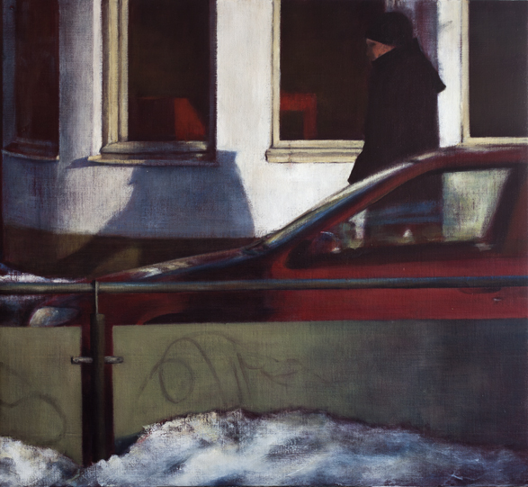   Exterior from tram stop  Oil on canvas 110x120 cm 2012 