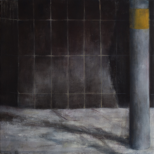   Exterior with pole  Oil on canvas 70x70 cm 2011 