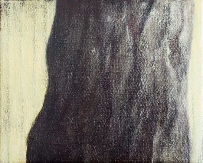   Exterior with Tree Trunk  Oil on canvas 27x33 cm 2011 