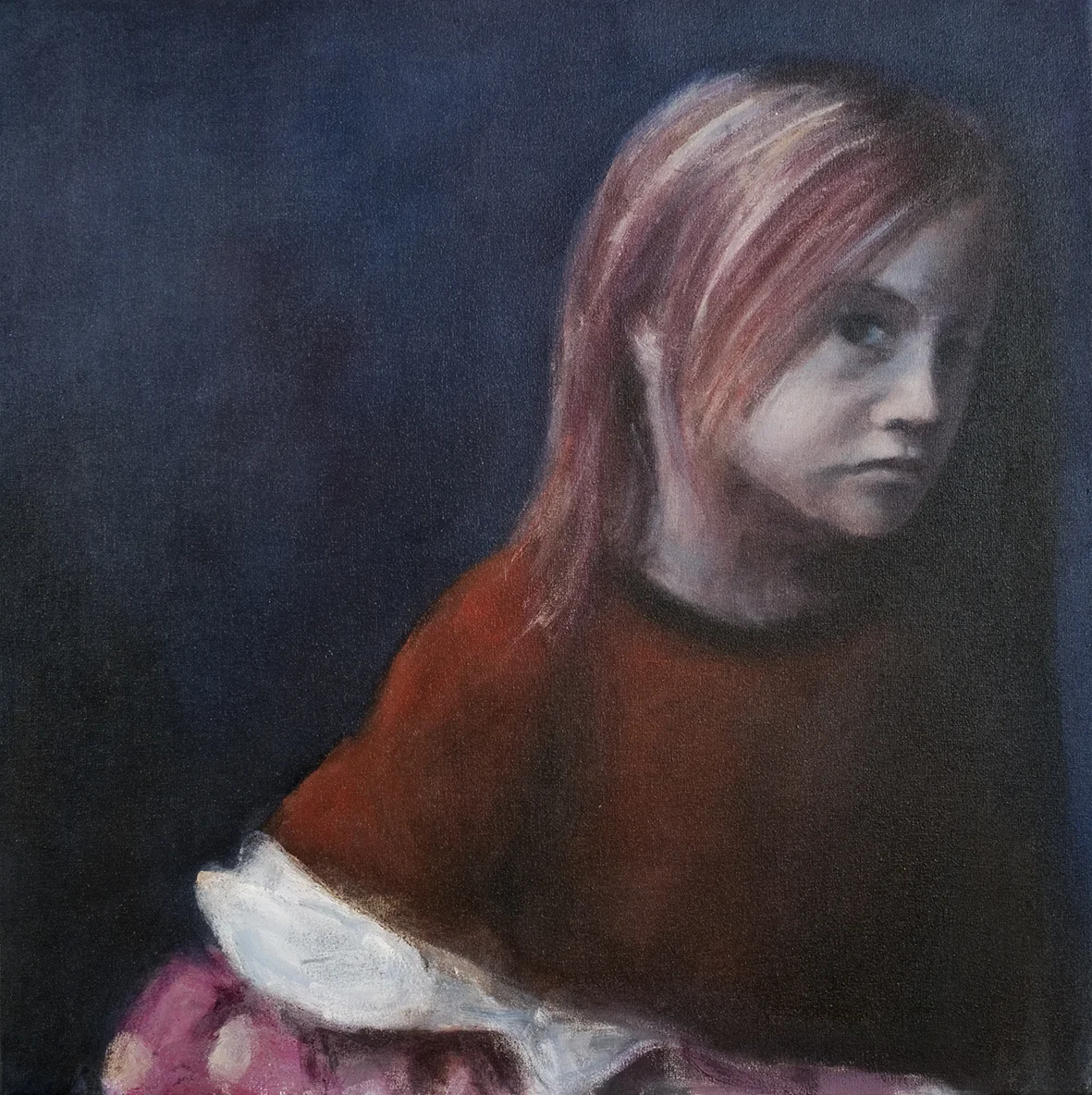 Girl after the masquerade Oil on canvas 50x50 cm 2008