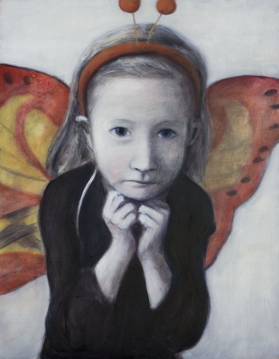   Girl with butterfly wings  Oil on mdf 58x46 cm 2009 