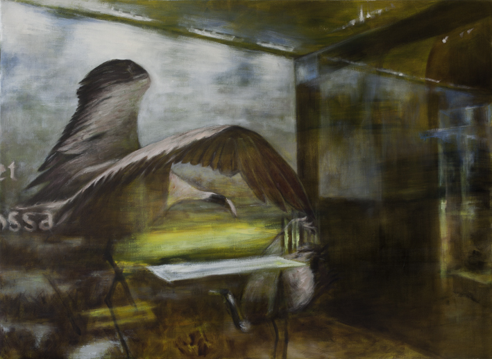 Display (Cranes) Acrylic and oil on canvas 120x165 cm 2012