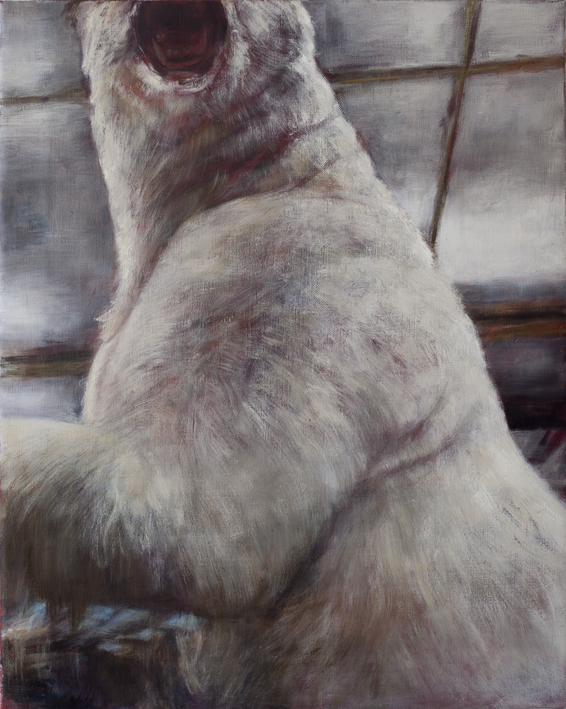 Display (Ursus Polaris) Acrylic and oil on canvas 100x80 cm 2013
