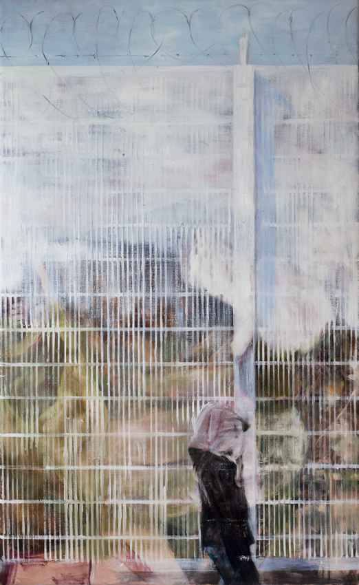   From the series Fences (I)   2015 acrylic and oil on canvas 170x105 cm 