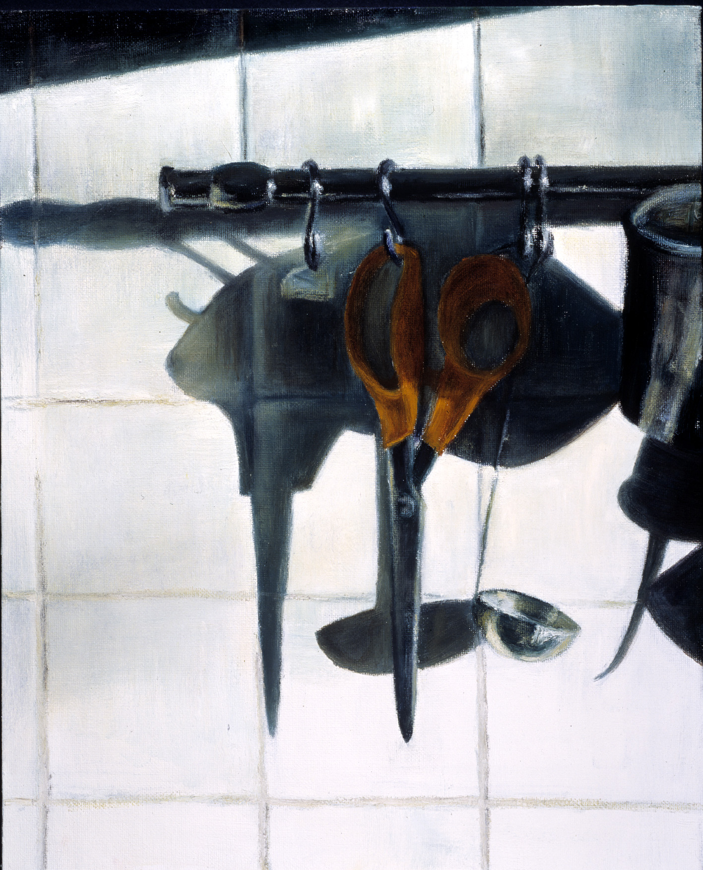   Interior with scissors  Oil on panel 41x33 cm 2003 