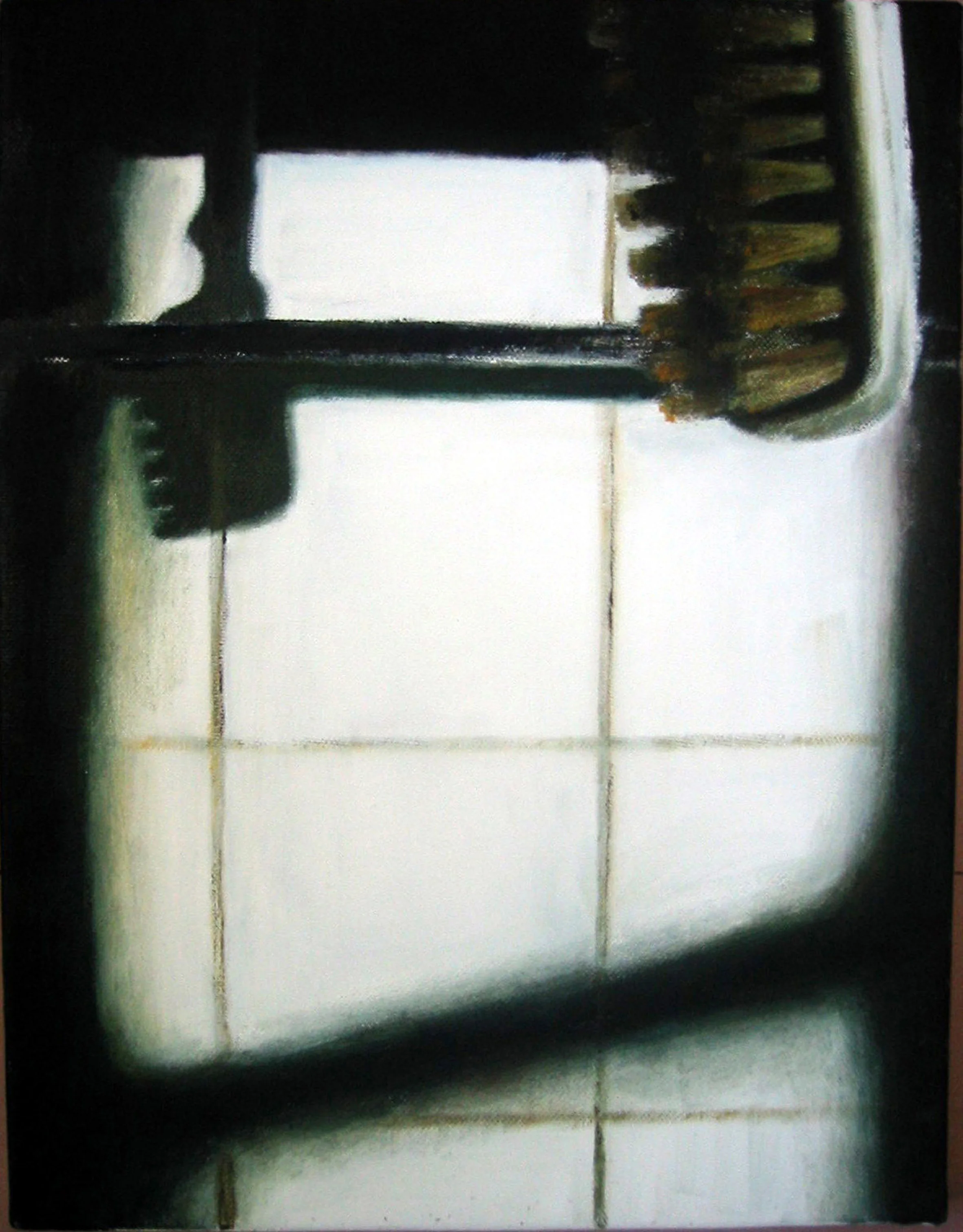Interior with potatobrush Oil on canvas 35x27 cm 2005