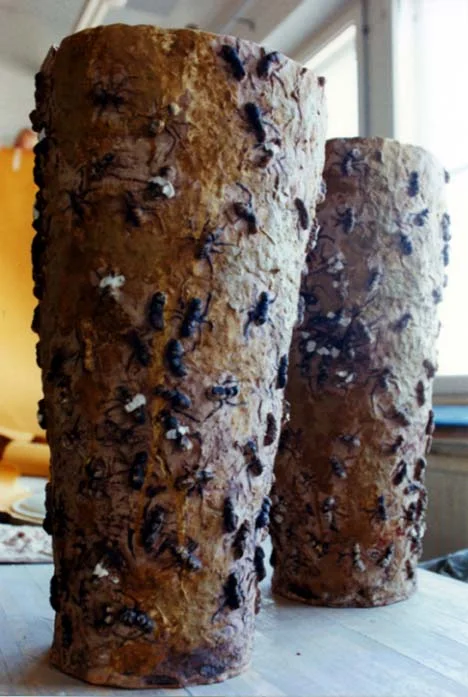 Ant Pots , 1999. Mixed clay, engobes, oxids. About 90 cm high.