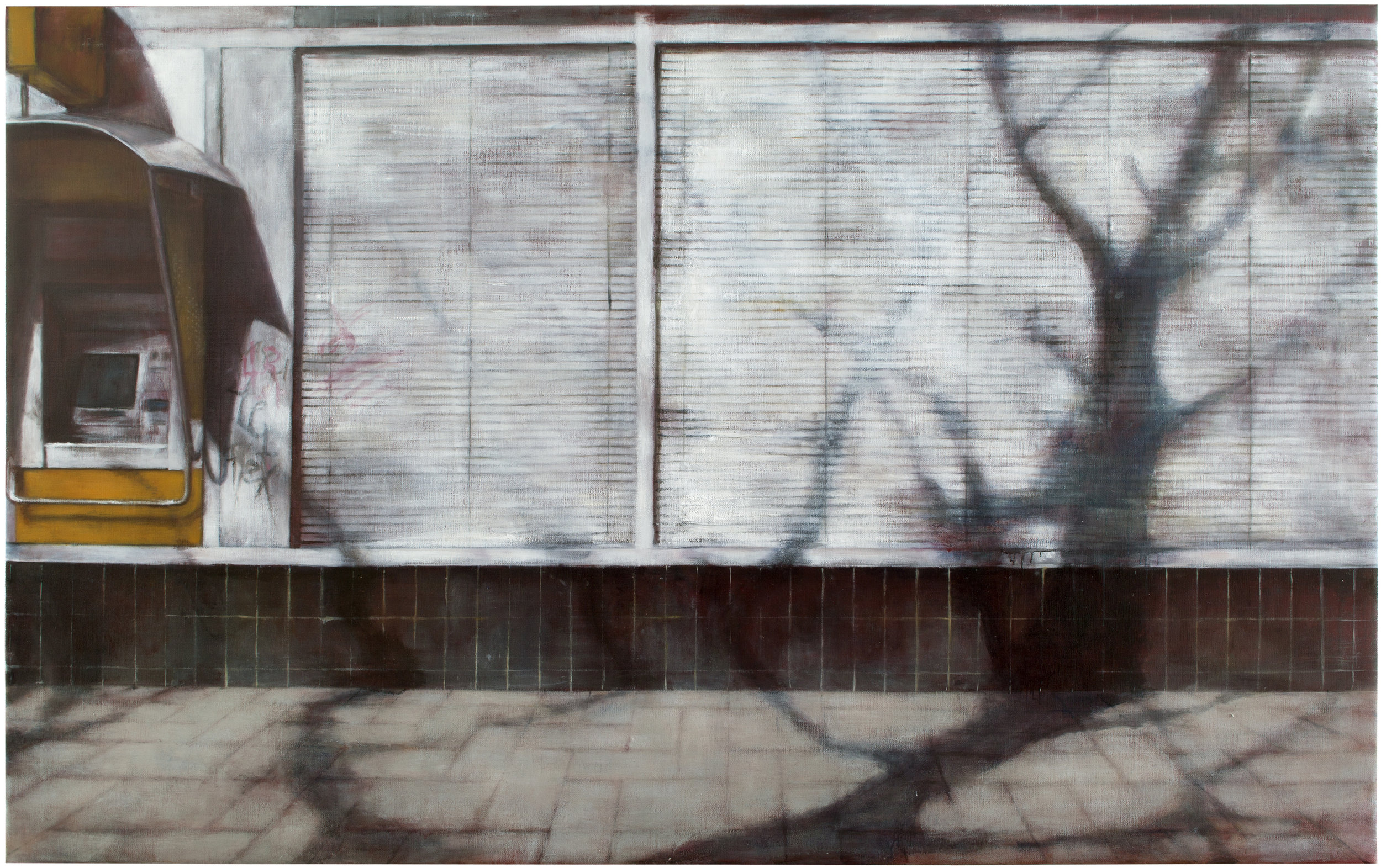   Exterior with blinds  Oil on canvas 150x240 cm 2011    