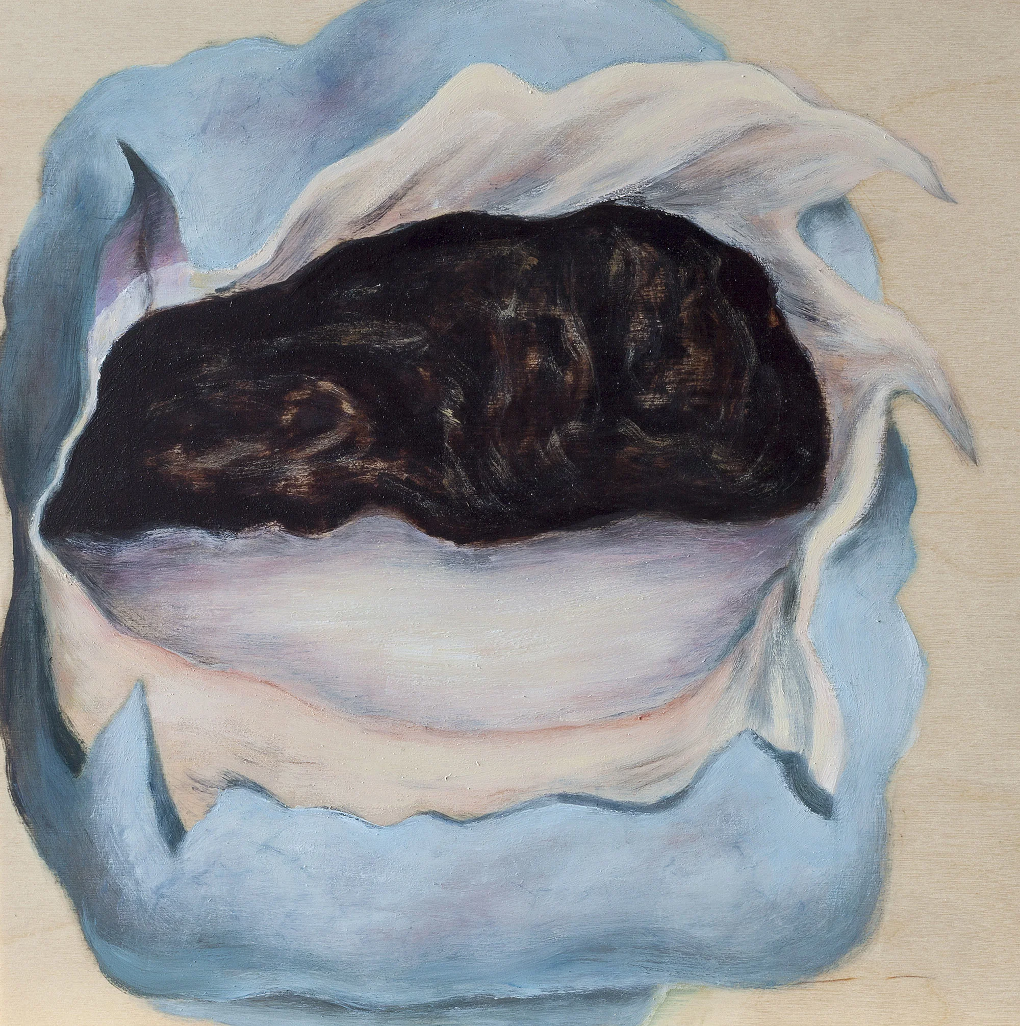From the series Interiors #1 2018 oil on wood 30 x 30 cm