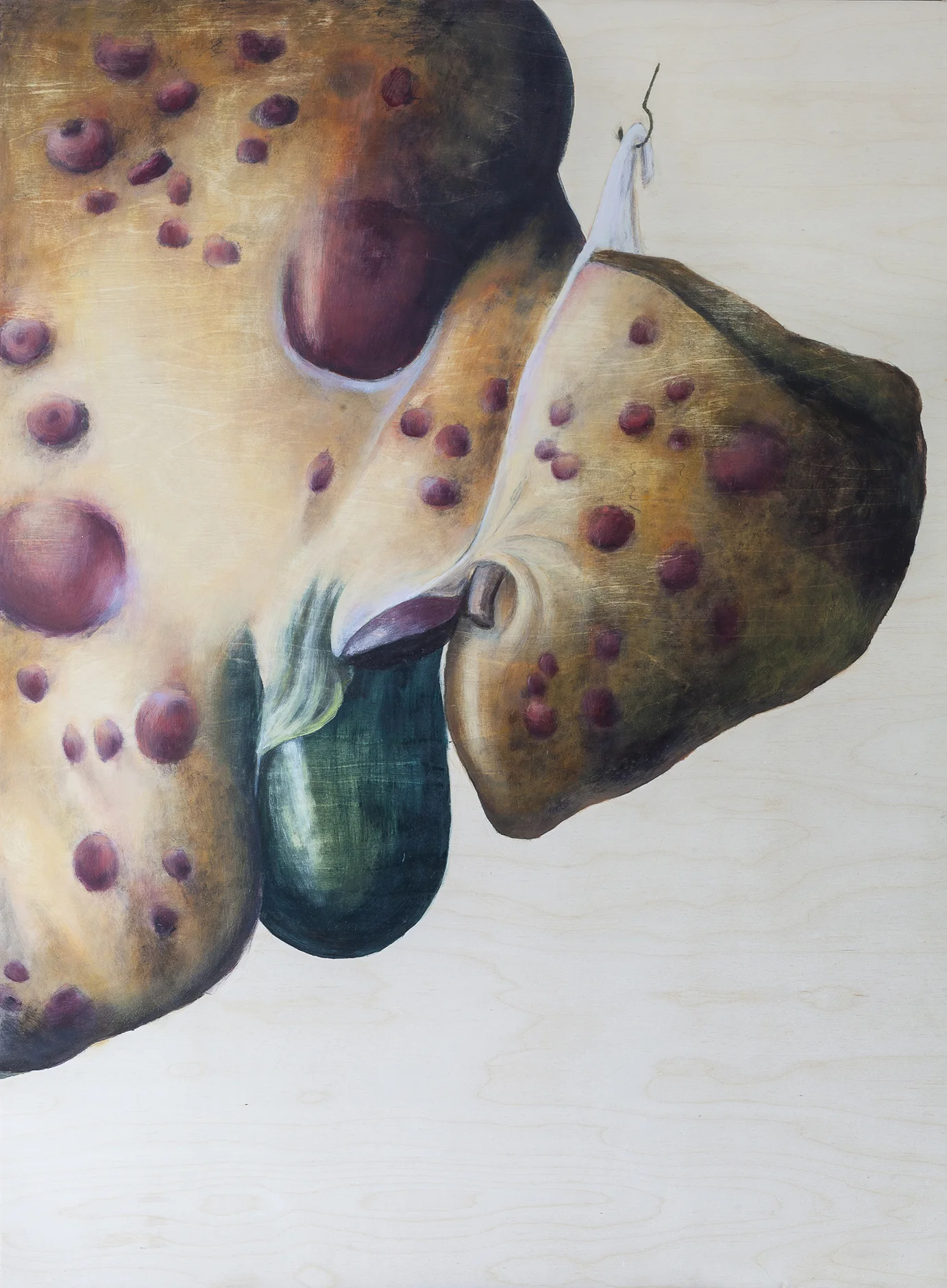 From the series Interiors #14 2018 oil on wood 41 x 70,5 cm