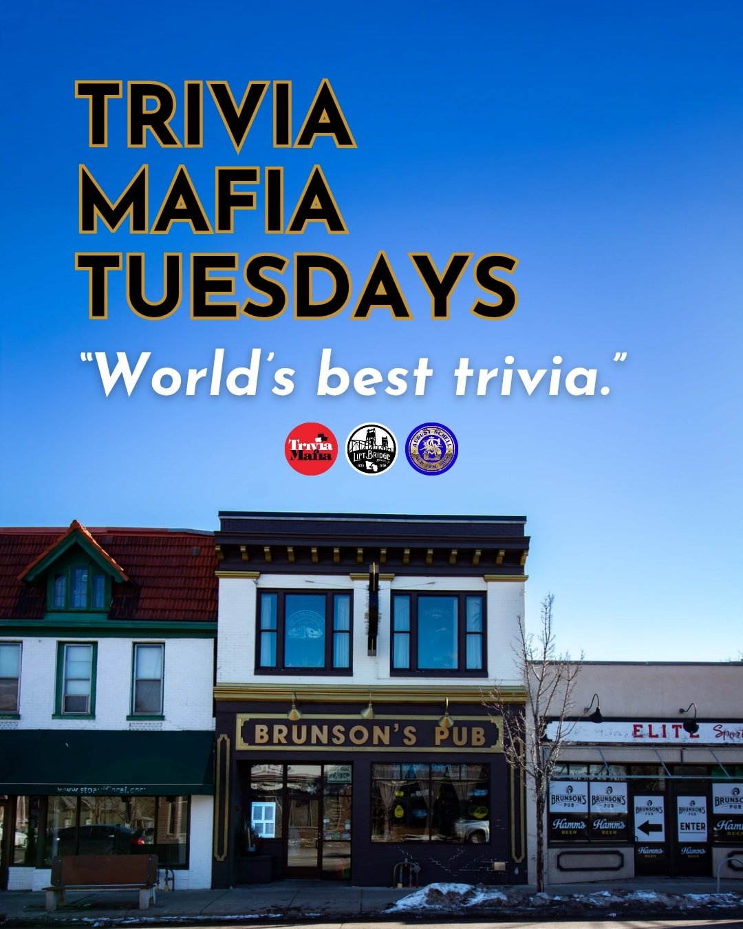Tuesday nights belong to @triviamafia at the Pub. 🧠

Grab your crew, flex that random knowledge, and settle in for a good one. Trivia kicks off at 8:30pm, it&rsquo;s free to play, and prizes are up for grabs.

🍺 $4 Schell&rsquo;s &amp; Lift Bridge 