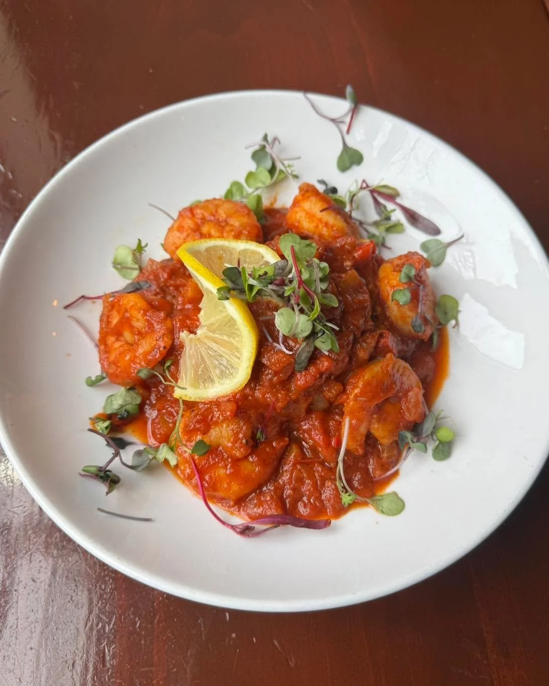 Special this week is definitely a favorite at the pub - Shrimp and Grits! Housemade cheddar grit cake, shrimp, andouille sausage, and creole sauce. $25 available 3/4-3/10

Our wing flavor today is Mumbo sauce served with celery and carrots. Available