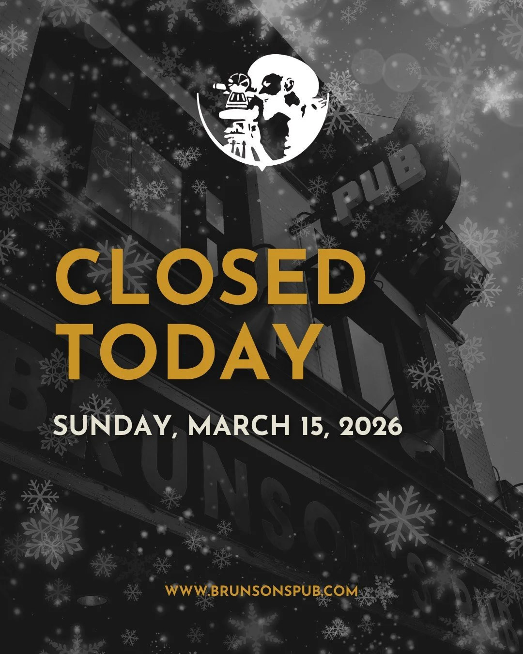 Well&hellip; that&rsquo;s a lot of snow. ❄️

And with it still coming down, we&rsquo;ll be closed today so everyone can dig out.

Stay safe. We&rsquo;ll see you at the Pub soon.