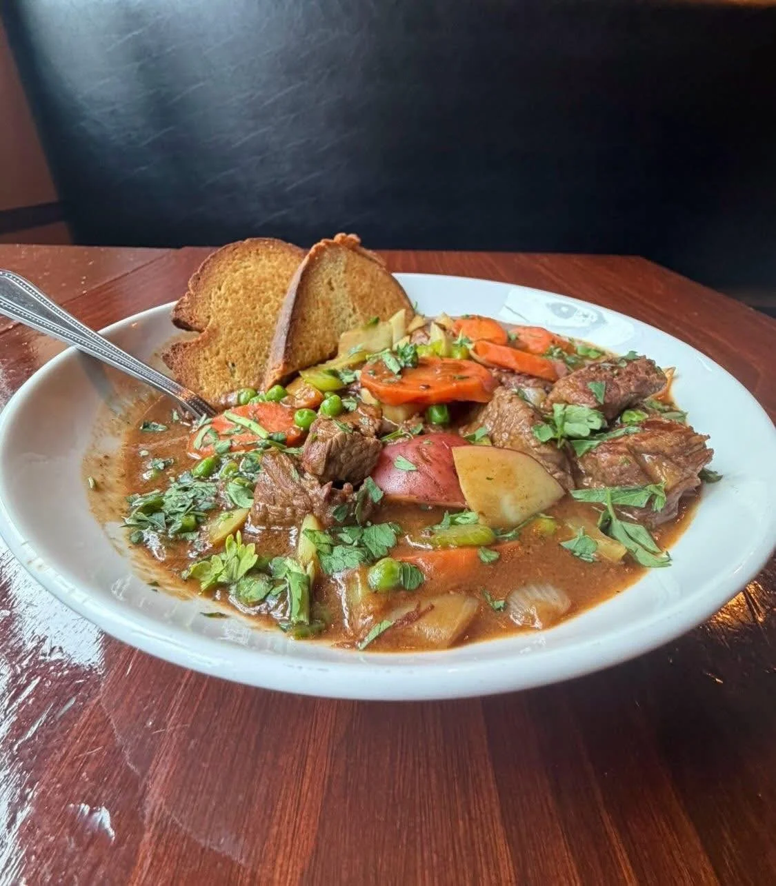 Happy Saint Patrick&rsquo;s Day!! Come celebrate with us ☘️💚

&bull;Irish Beef Stew Dinner&bull;
Guinness Stout braised brisket, potato, carrot, peas, gravy, house baked soda bread. 

&bull;Queenstown Coffee&bull;
Paddy&rsquo;s Irish Whiskey, your c