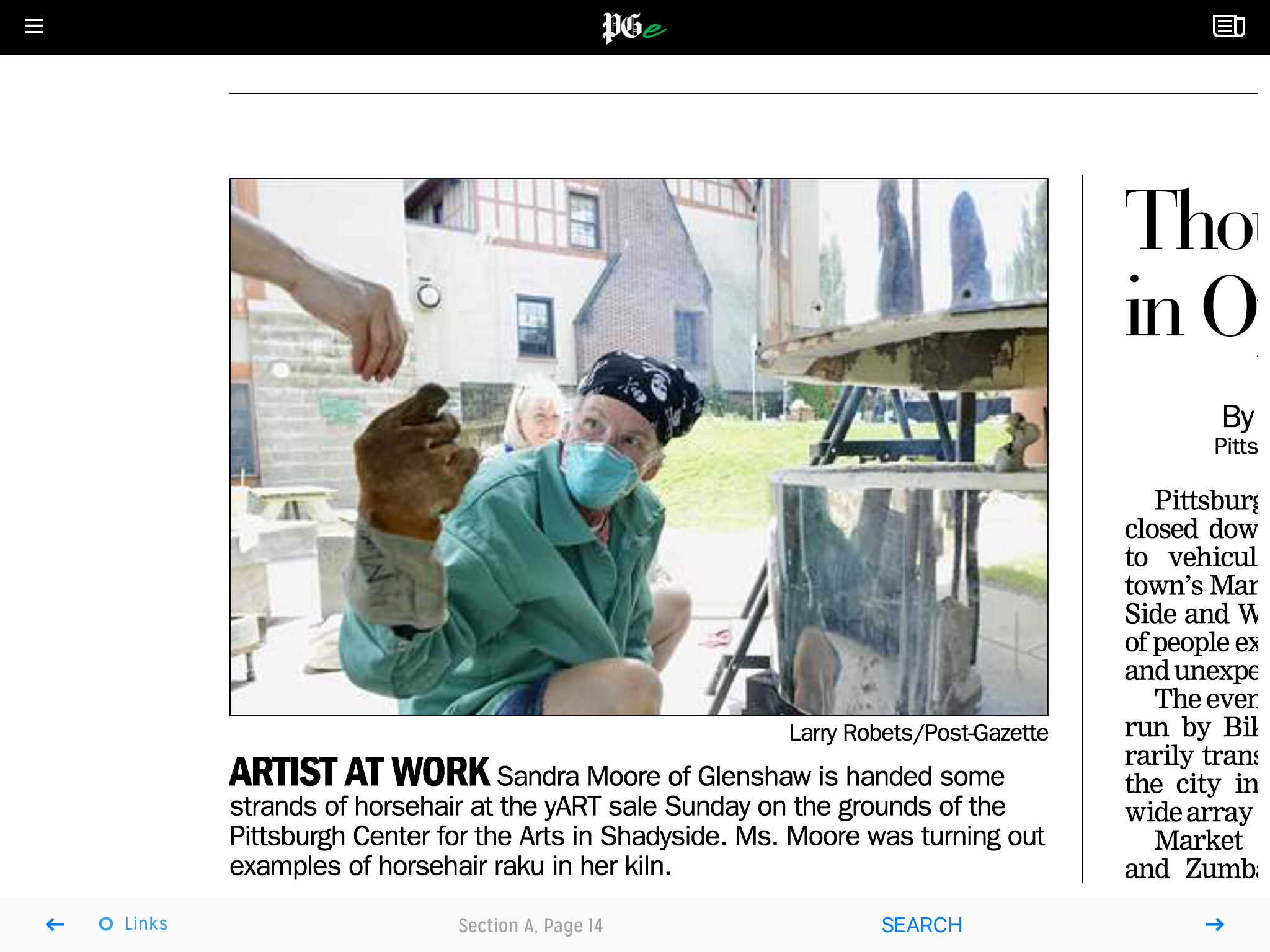 Demonstrating at the Pittsburgh Center for the Arts