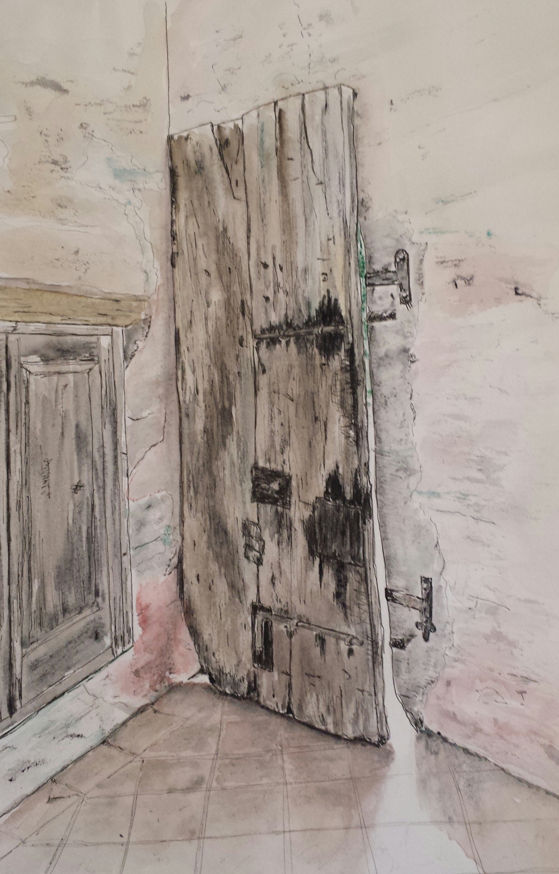 Ink & Wash Watercolor Doorway