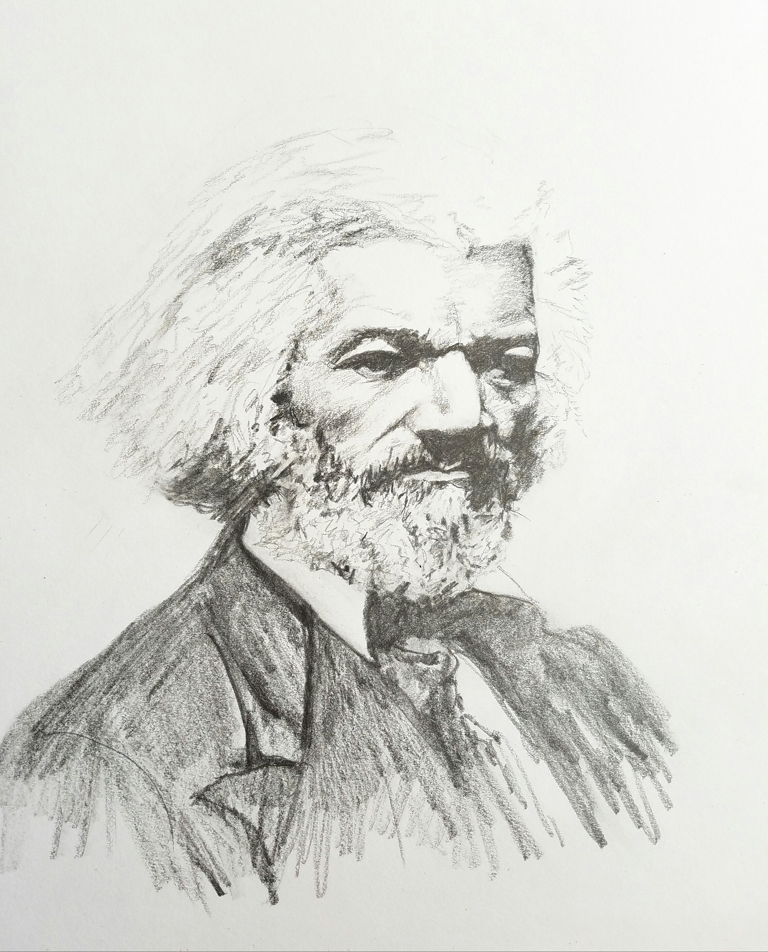 Frederick Douglass; graphite; 2017