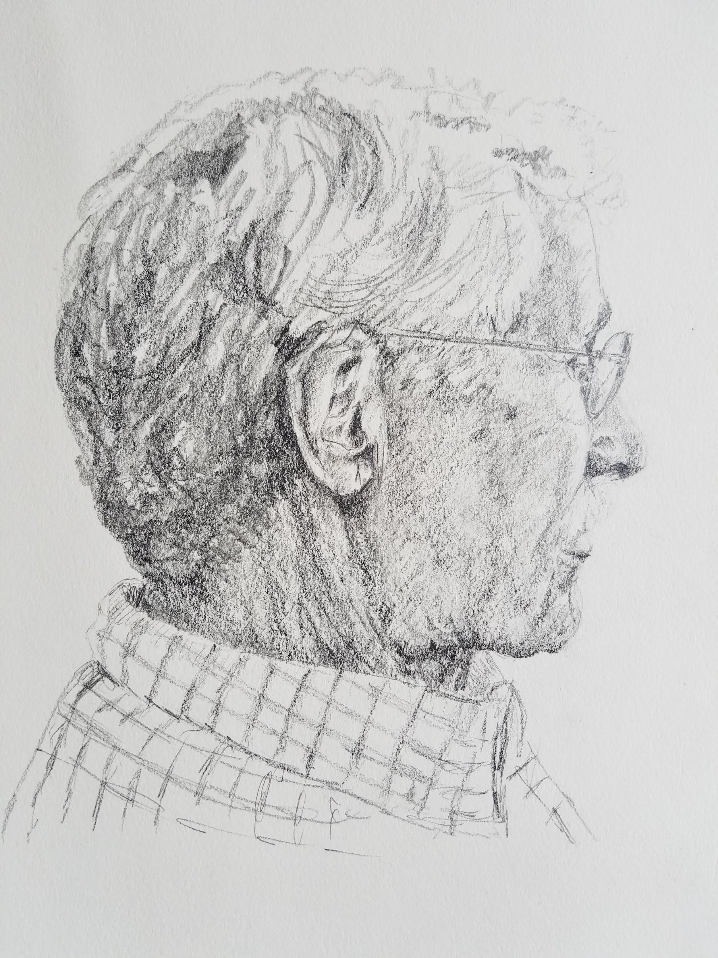 Reading; graphite; 2017