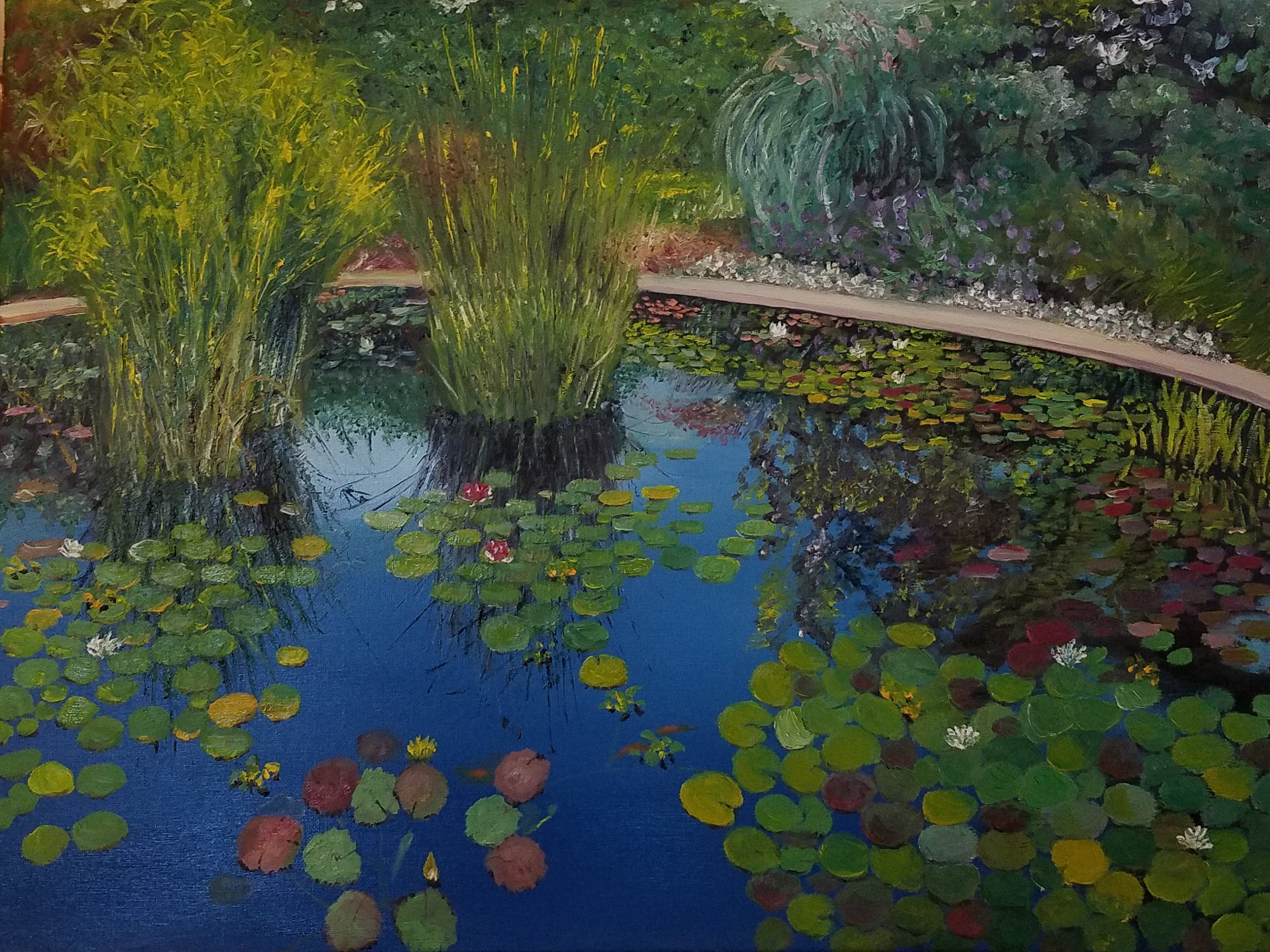 Water lilies; oil; 2017