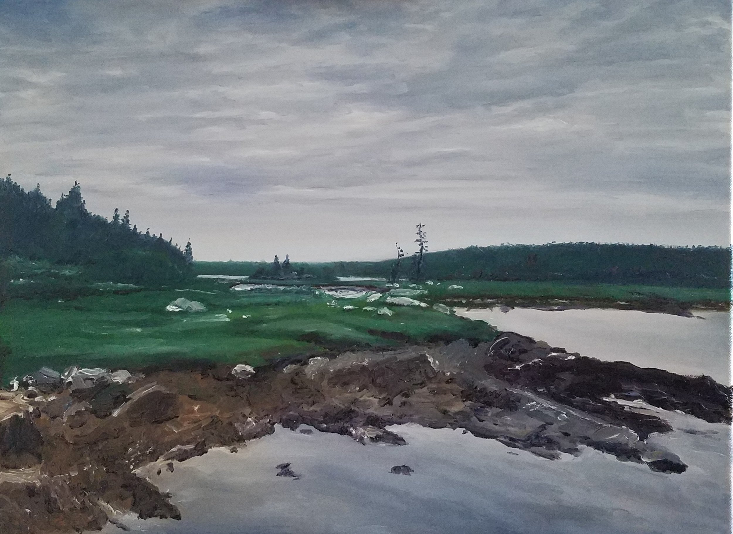 Clark Island, Maine; oil on canvas; 2018